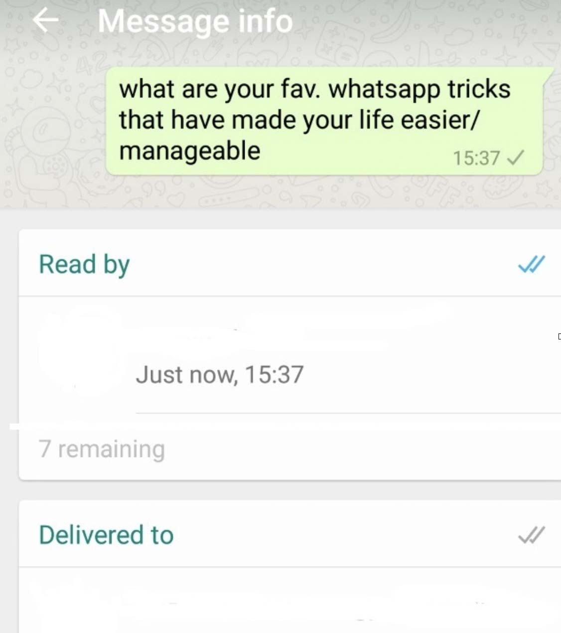 WhatsApp'ta Mesajınızın Durumu